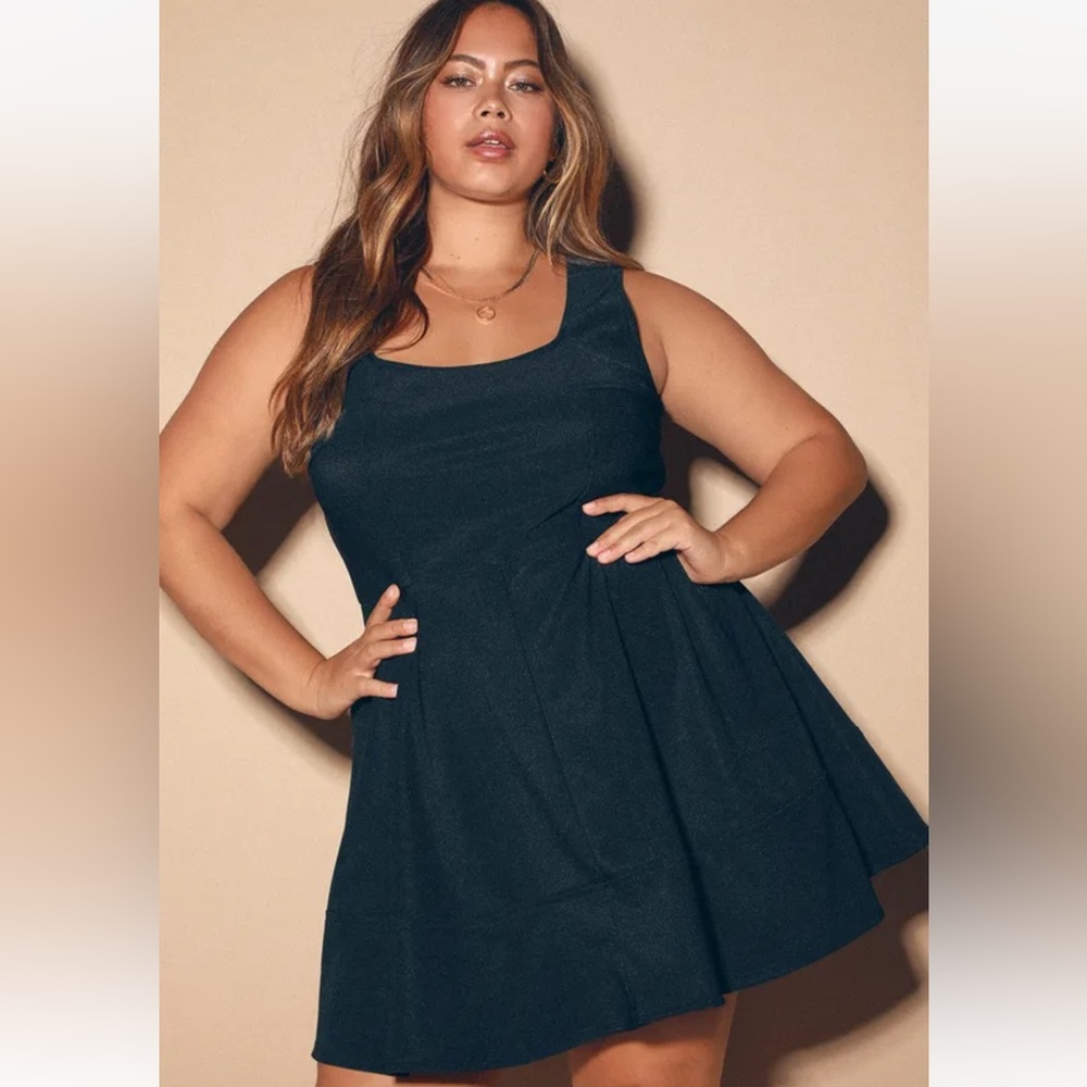NWT Lulus Black Skater Dress - Picture 7 of 9